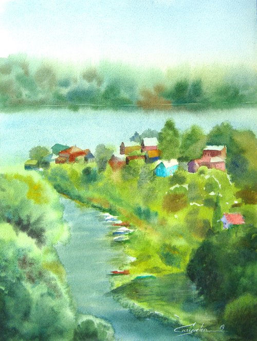 View of the Volga river by Elena Gaivoronskaia