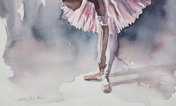 Ballerina Painting "In The Wings III"