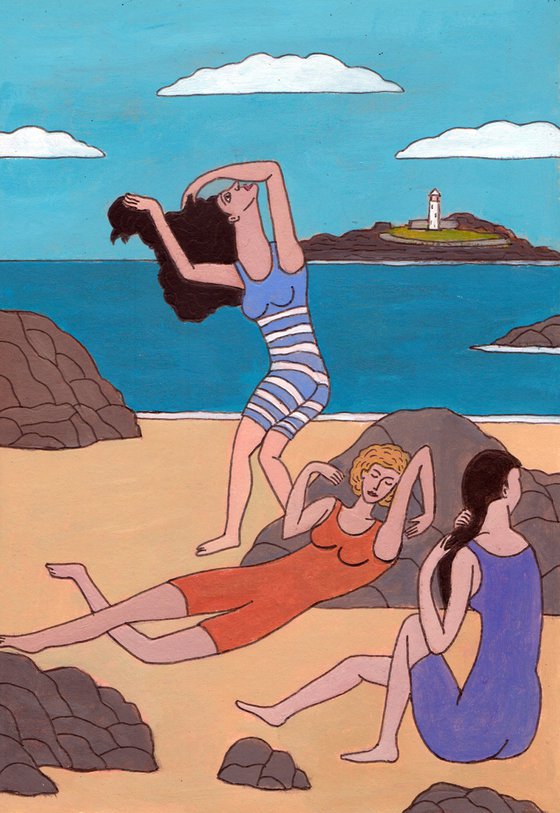 The Bathers, Godrevy - (after Picasso)