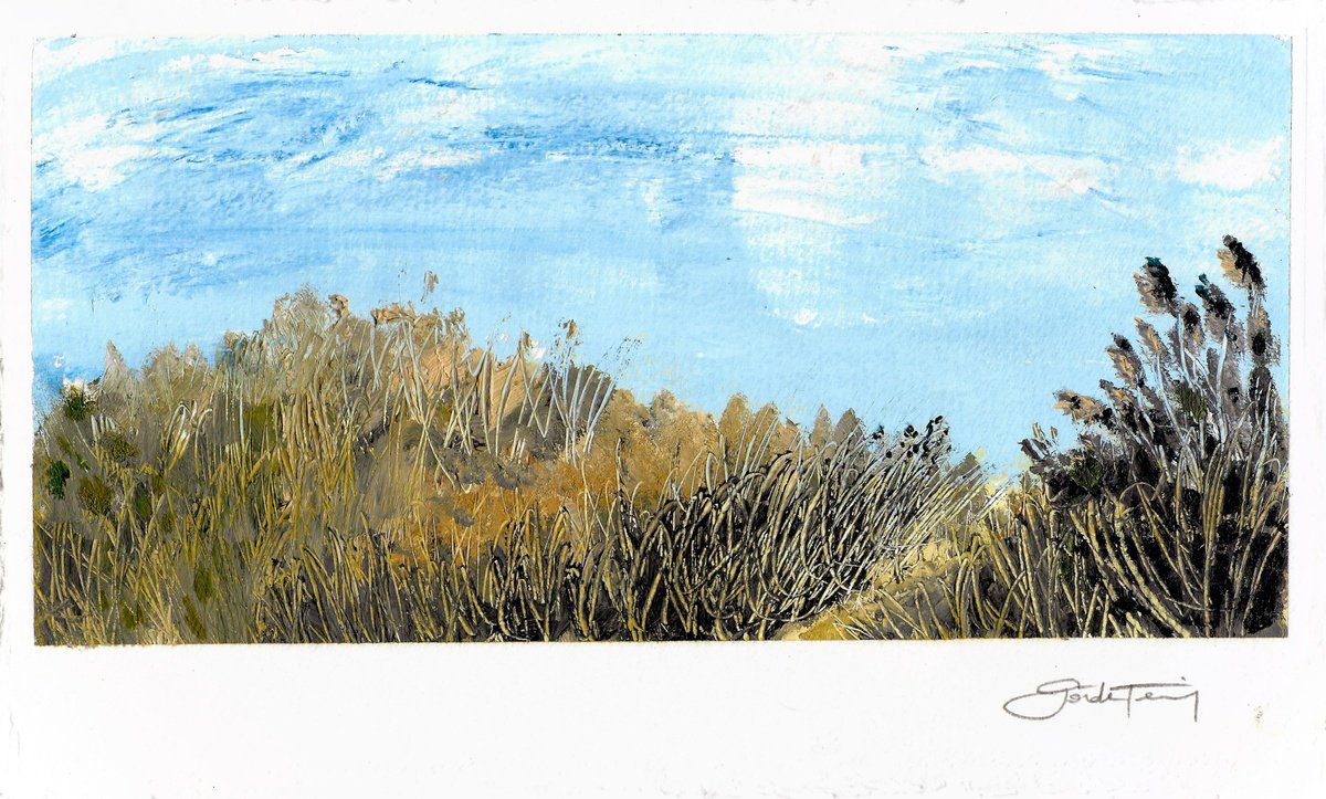Expressive Oil Painting , Landscape / Quiet Field Iii By Gozde Temiz Istanbul, 12 X 8, Artwork For Sale On Artfinder