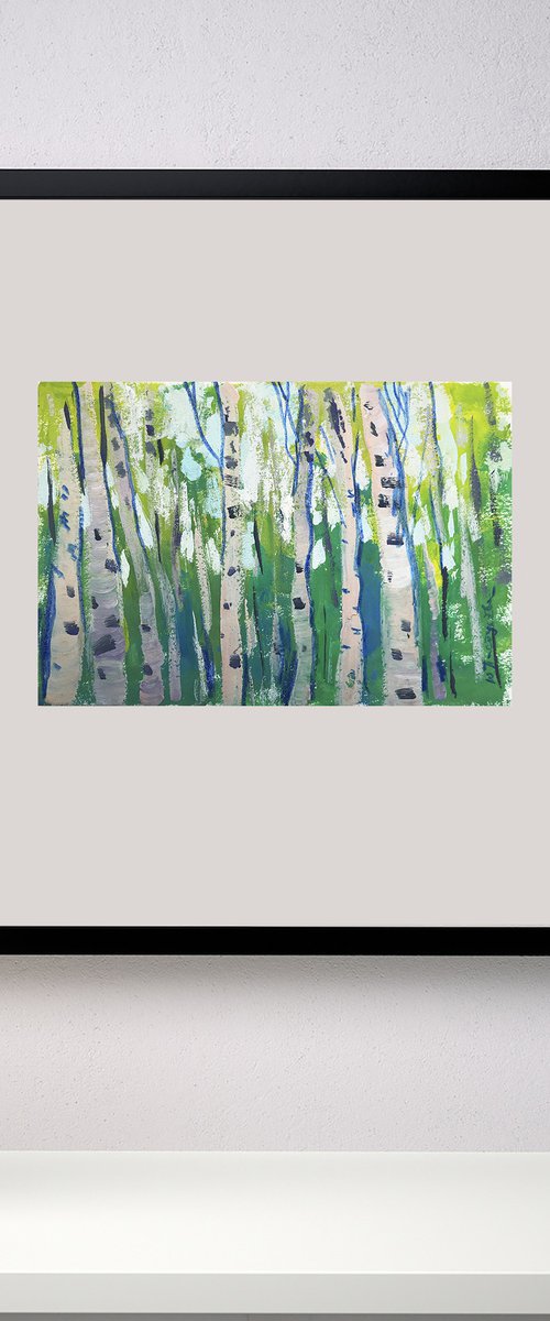 Summer birches by Yuliia Pastukhova