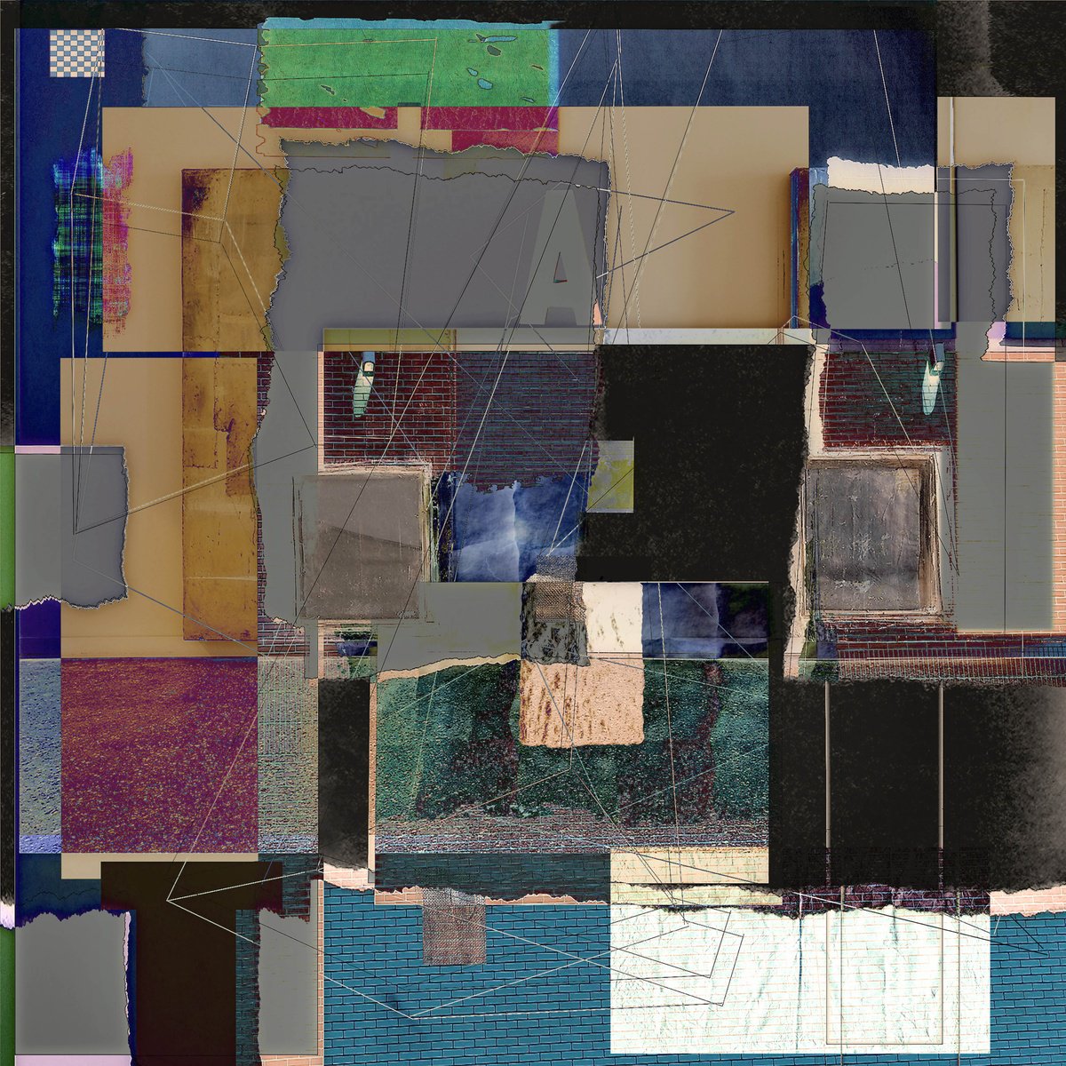 Expressive Abstract C-Type Print By Geert Lemmers Fpa, 31 X 31, The Mysterious Universe 5, Original Artwork