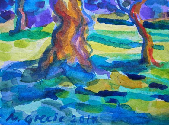 Breeze in olive orchard II