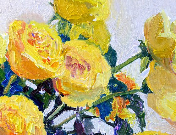 Yellow Roses in the Vase