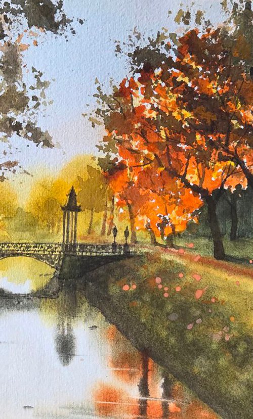 Autumn in the park by Elena Gaivoronskaia