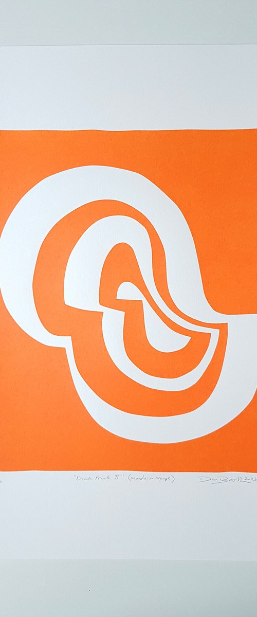 Duck Print II (Mandarin Orange) by Dan Booth