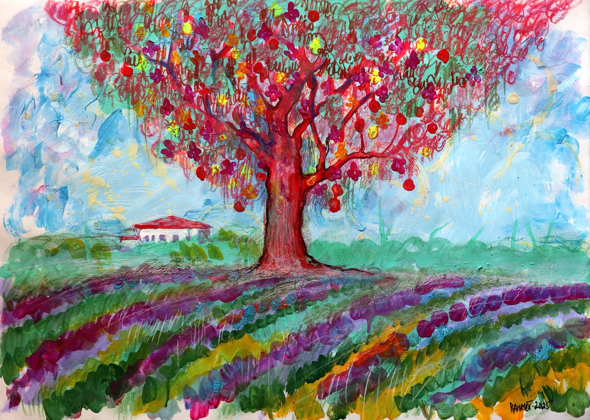  Fantasy With Flowers 267 By Rakhmet Redzhepov, 23 X 17, Artwork For Sale On Artfinder