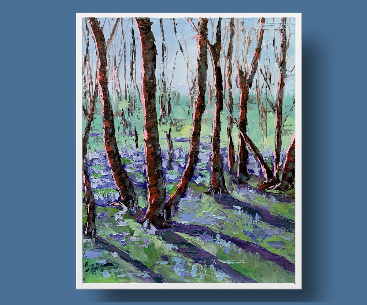 Blooming Bluebells, Forest By Vita Schagen, 16 X 20, Artwork For Sale On Artfinder