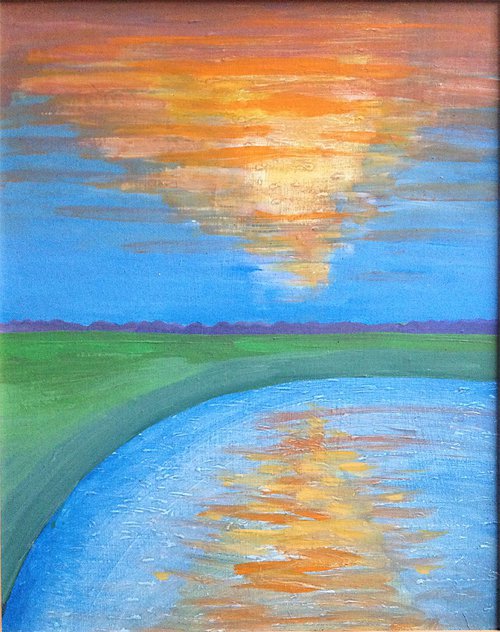 mirror lake sunset by René Goorman