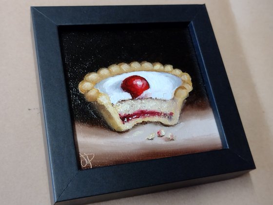 Little Cherry Bakewell tart 2 still life