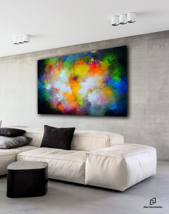 150x100cm / ABSTRACT PAINTING / Wind of change