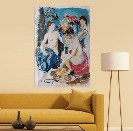 Ceres with Two Nymphs (study)