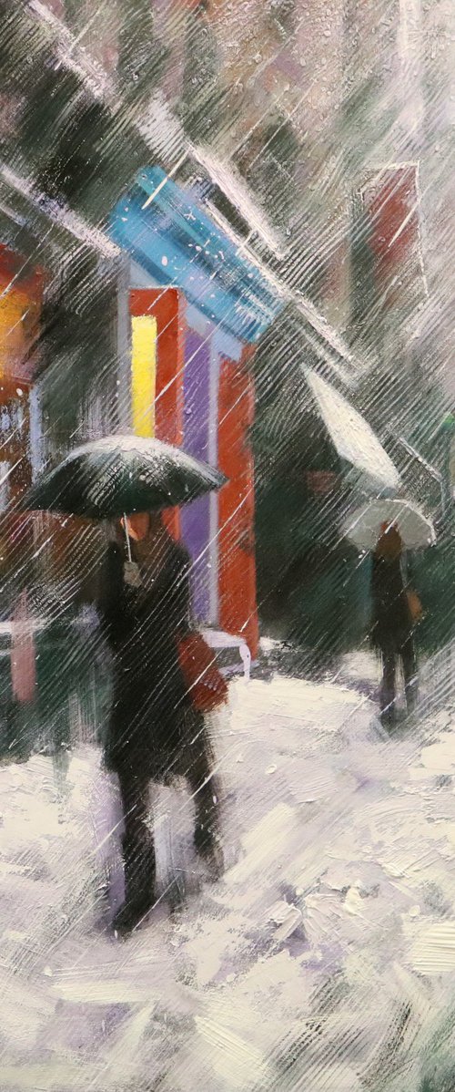 Winter Street in Soho by Chin H Shin