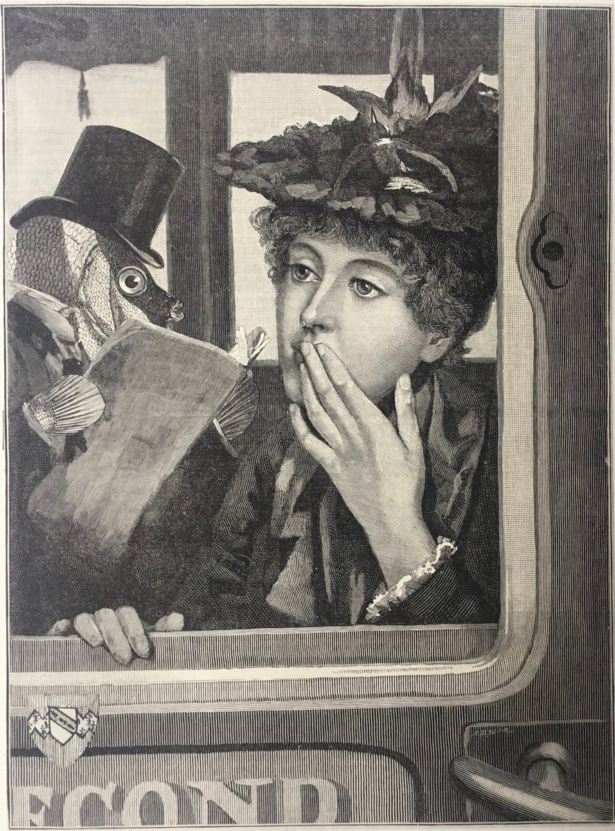 Surrealistic Portrait Collage By Tudor Evans, 7 X 9", Smell Of The Sea, Original Artwork