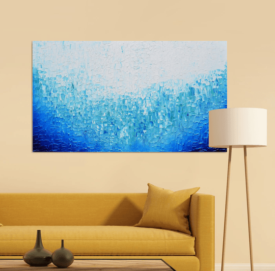 Tranquil XIII - Large Blue Painting