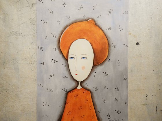 The orange Lady