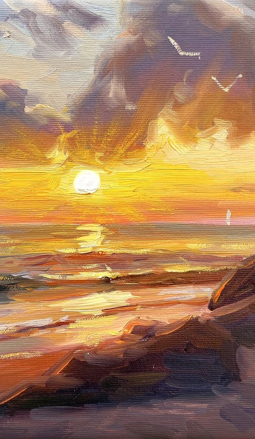 "sunset embankment" by Evgeny Chernyakovsky