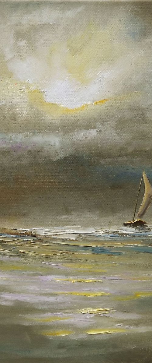 Boat in the Storm 2 by Evald