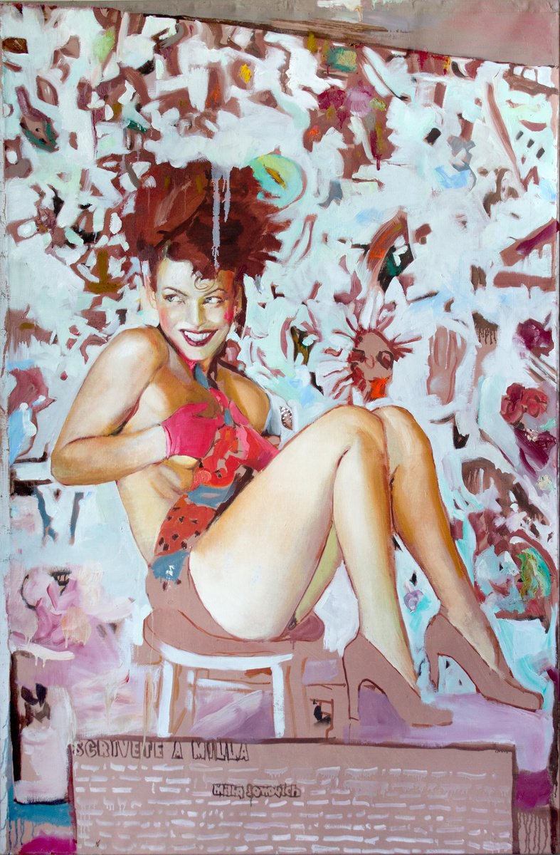 Expressive Portrait Oil Painting By Igor Galan, 45 X 67, Mila, Original Artwork