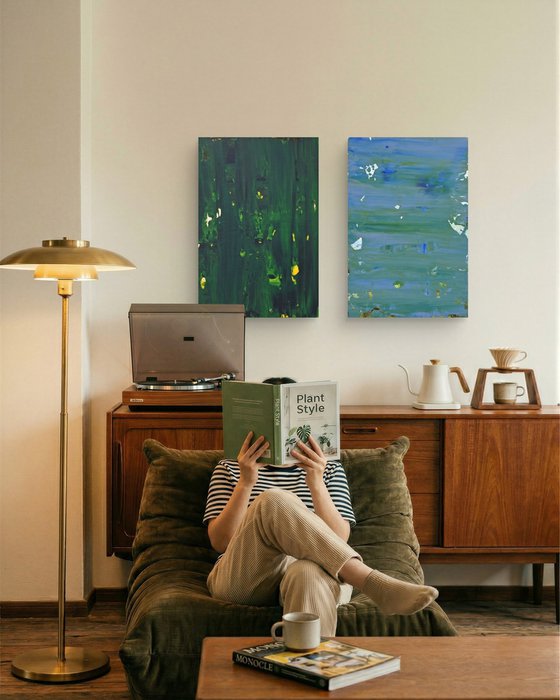 Green Moving Toward Blue