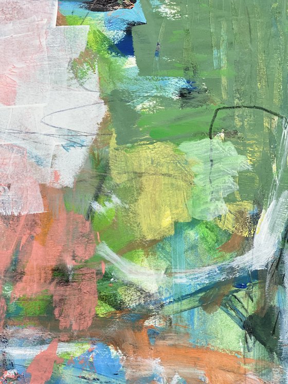 Hope Springs Eternal - colorful whimsical abstract expressionism raw art