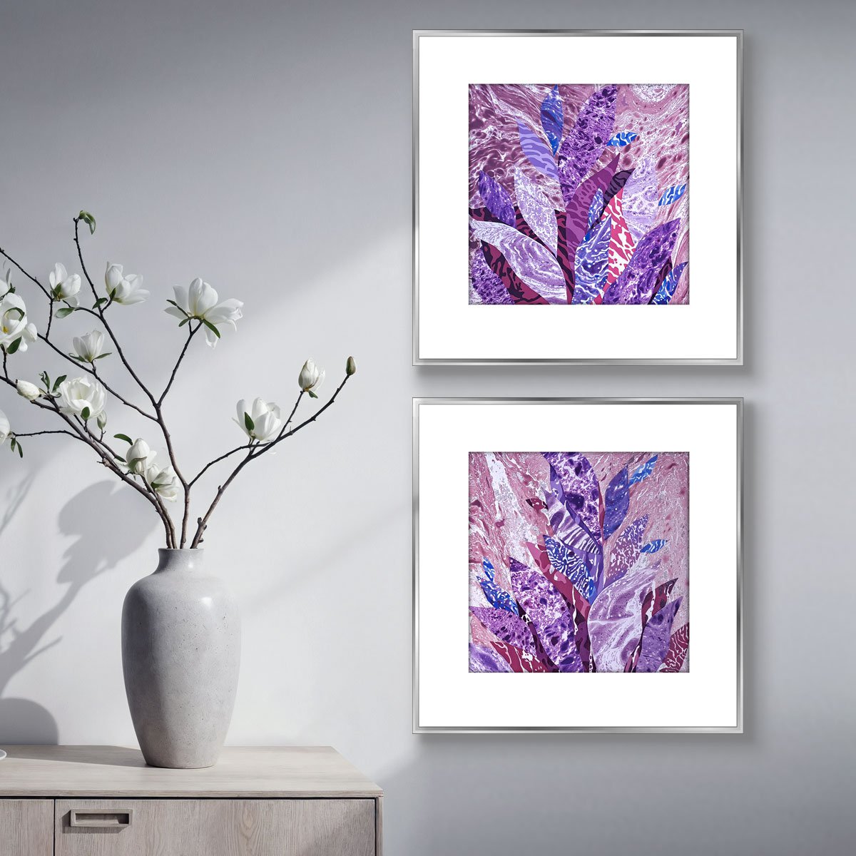 Galaxy Garden, Set Of 2 By Mariia Raskin, 20 X 10, Artwork For Sale On Artfinder