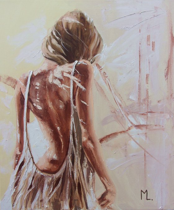 " A GIRL WITH DOUBTS IN THE LIGHT "