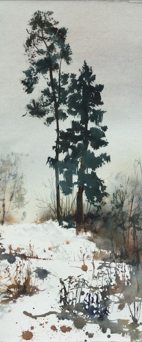 Winter in Sablino. Four hills by Irina Bibik-Chkolian