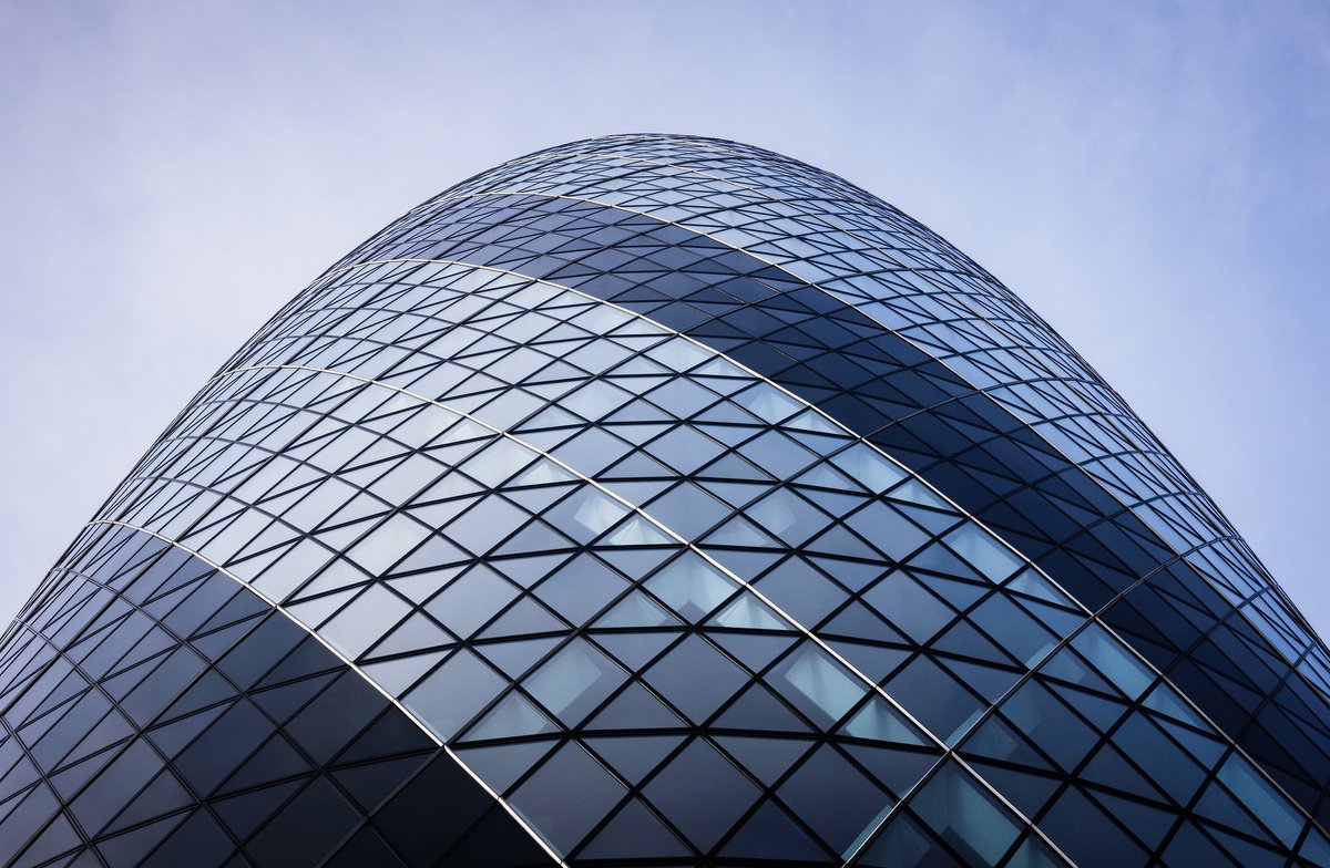 Geometric Cityscapes Photograph By Tom Hanslien, 90 X 60", The Gherkin, Original Artwork
