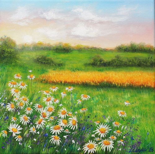 Daisy meadow by Ludmilla Ukrow