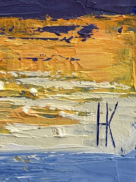 Lighthouse Boat Nautical Original Painting