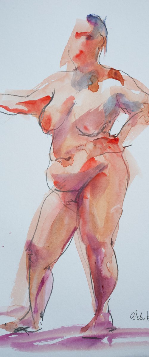 Nude big and strong woman #5 20211201 by Irina Bibik-Chkolian