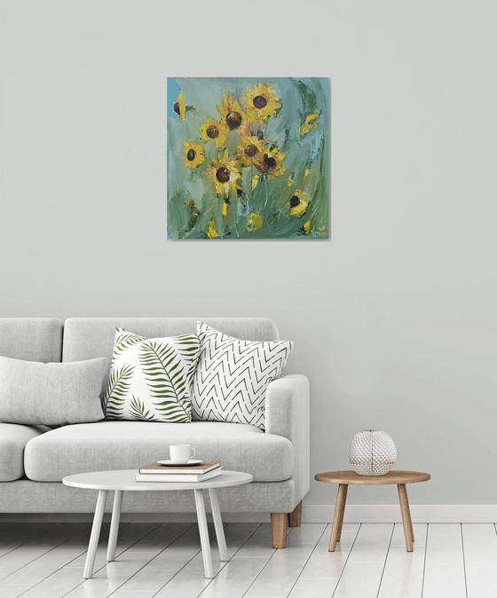 Sunflowers in Motion
