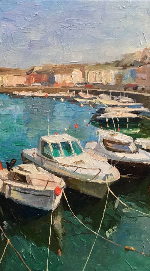 Boats in Belle-Ile-En Mer by Ling Strube