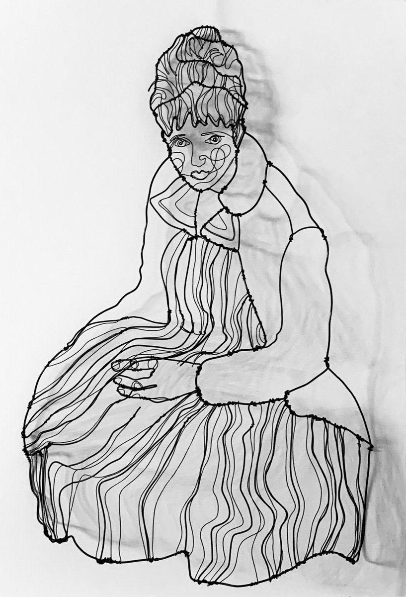 Illustrative Portrait Sculpture By Jane Tilley, 20 X 29, For The Love Of Egon 4, Original Artwork