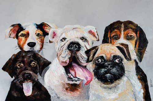 Company of dogs by Liubov Kuptsova
