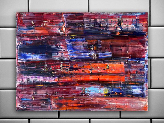 "Get Comfortable" - Original PMS Abstract Oil Painting On Canvas - 24" x 18"