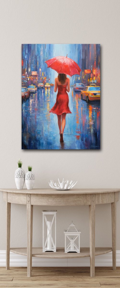 Rainy City Walk by Behshad Arjomandi