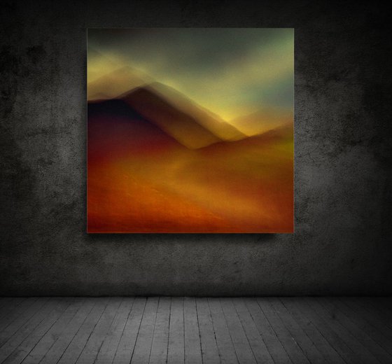 Square Abstract Landscape - The Hill Path