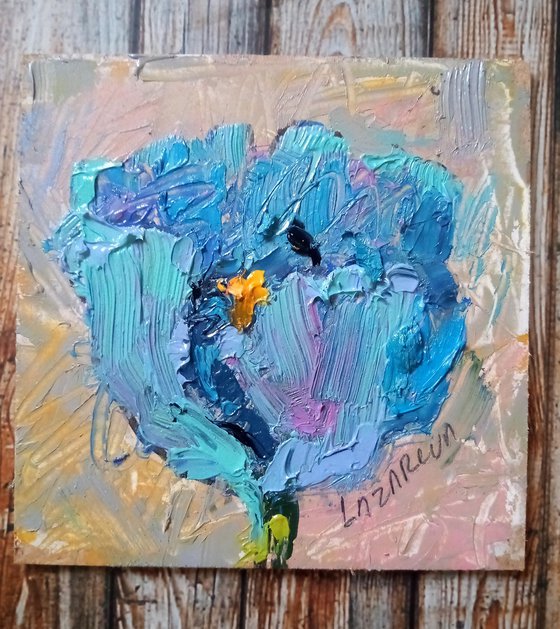 Tulips blue and yellow