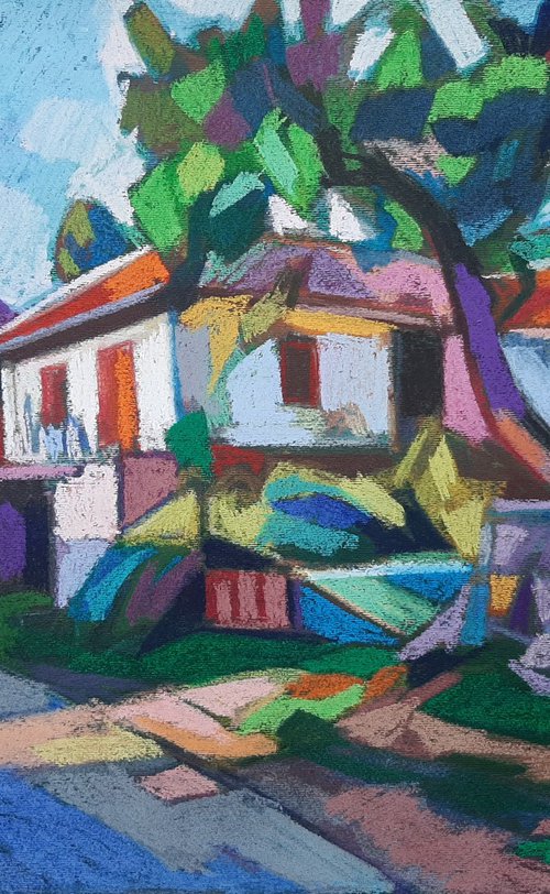 Summer day in a village street by Maja Đokić Mihajlović