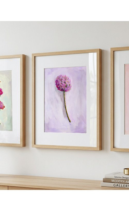 Single Stems Triptych by Dena Adams