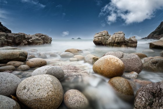 Porth Nanven with Blue sky