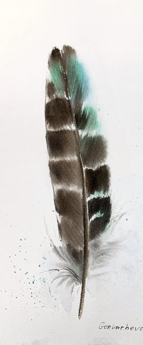 One feather by Eugenia Gorbacheva