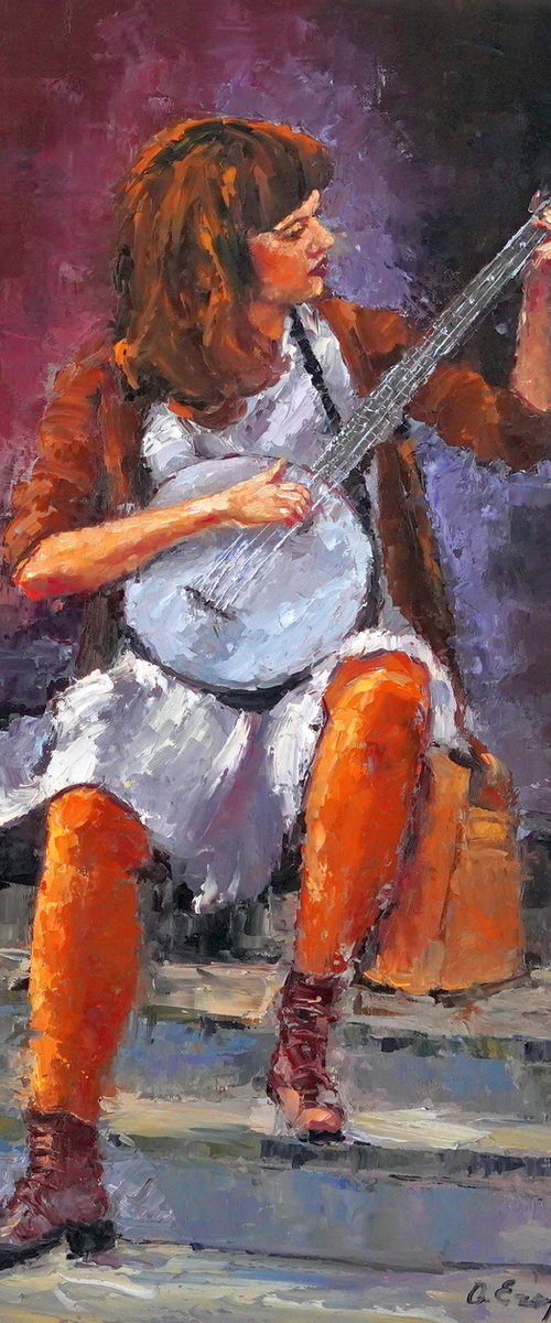 Girl Banjo by Olga Egorov