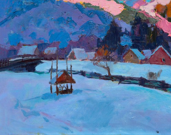 Snow-Covered Village