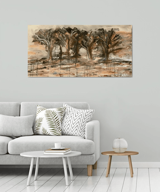 Landscape in Grey, burned sienna