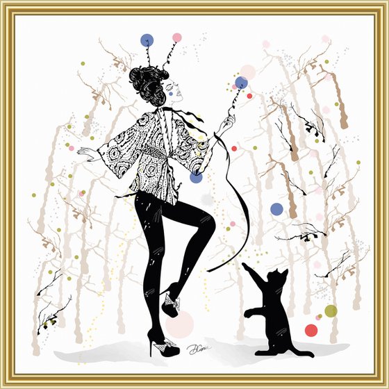 Cinzia and her cat