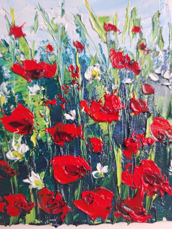 Mini painting Poppies