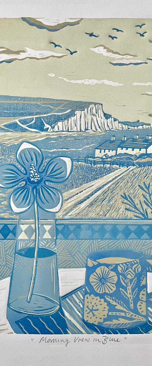 Morning View in Blue by Alison  Headley